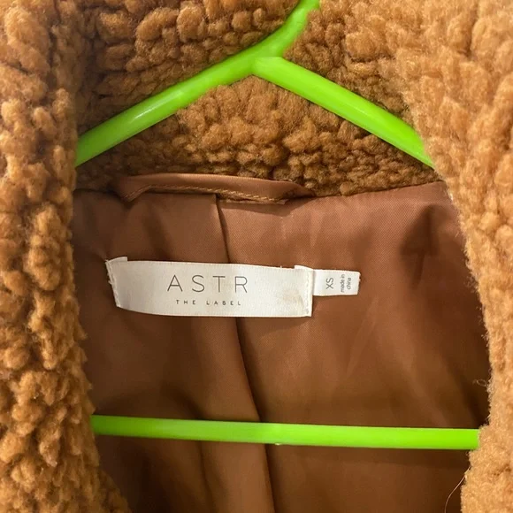 ASTR Teddy Shearling Moto Jacket, XS - Picture 2 of 8